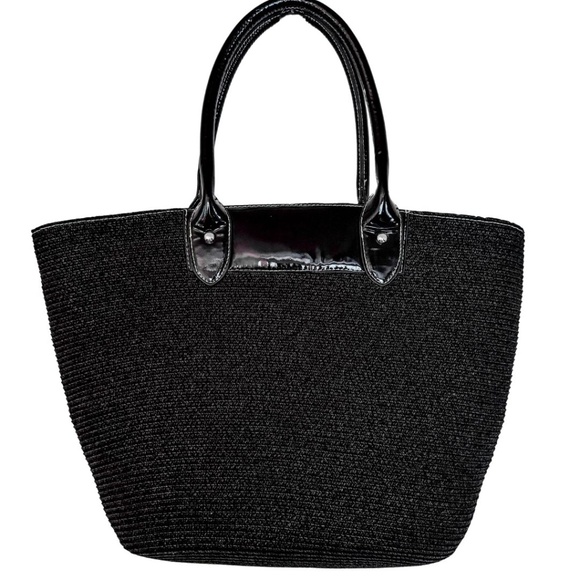 Black Rattan Tote Bag - Picture 2 of 3